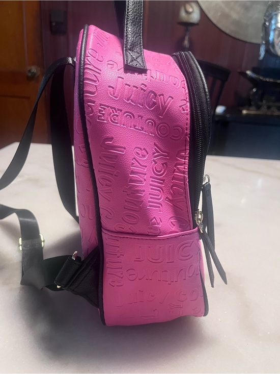 Juicy Couture Hot Pink Mini Logo Backpack with Black Accent main image 4